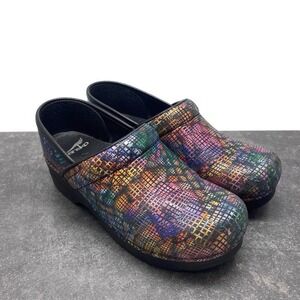Dansko Stained Glass‎ Professional Clogs Women's EUR 38 US 8 Comfort Shoes AS IS